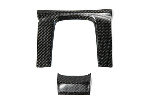 OLM Carbon Fiber Shifter Panel Cover (Matte Finish) - 2016-2021 Honda Civic AT