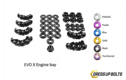 Dress Up Bolts Titanium Engine Bay Kit | 2008-2015 Mitsubishi Evo X