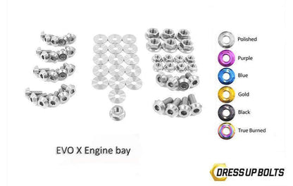 Dress Up Bolts Titanium Engine Bay Kit | 2008-2015 Mitsubishi Evo X