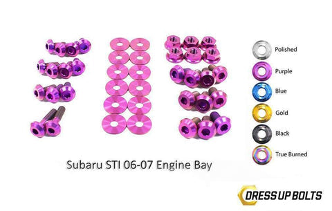Subaru WRX and STi (2006-2007) Titanium Dress Up Bolts Engine Ba