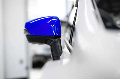 OLM OE Style Mirror Cover with Turn Signal Cutout - Dark Grey Metallic - 2015-2021 Subaru WRX / STI / 2015-2017 Crosstrek